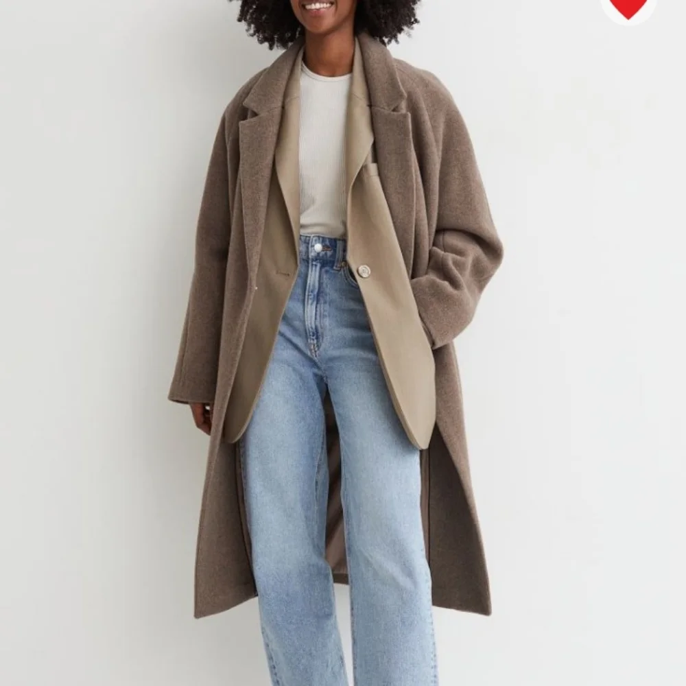 โSOLDโ๐๏ธ NWT H&M Wool Blend Coat in 'Brown' - Picture 1 of 16